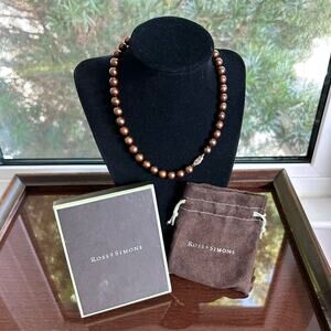 14K Brown Cultured Freshwater Pearl Necklace w/ Box & Pouch Ross-Simons